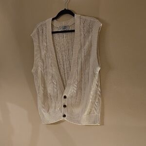 Vintage Classic Cream Cable Knit Cardigan